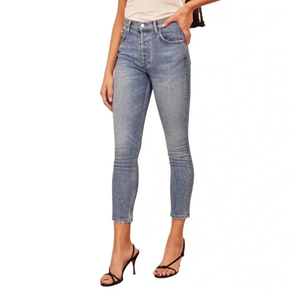 {Reformation} "Serena High Skinny Jean" High Rise Waist Slim Stretch Denim Jeans - Picture 1 of 6